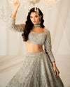 Lehenga - Crop Top Light Gray 225A